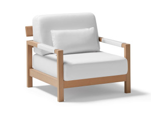 Тканевое садовое кресло с подлокотниками