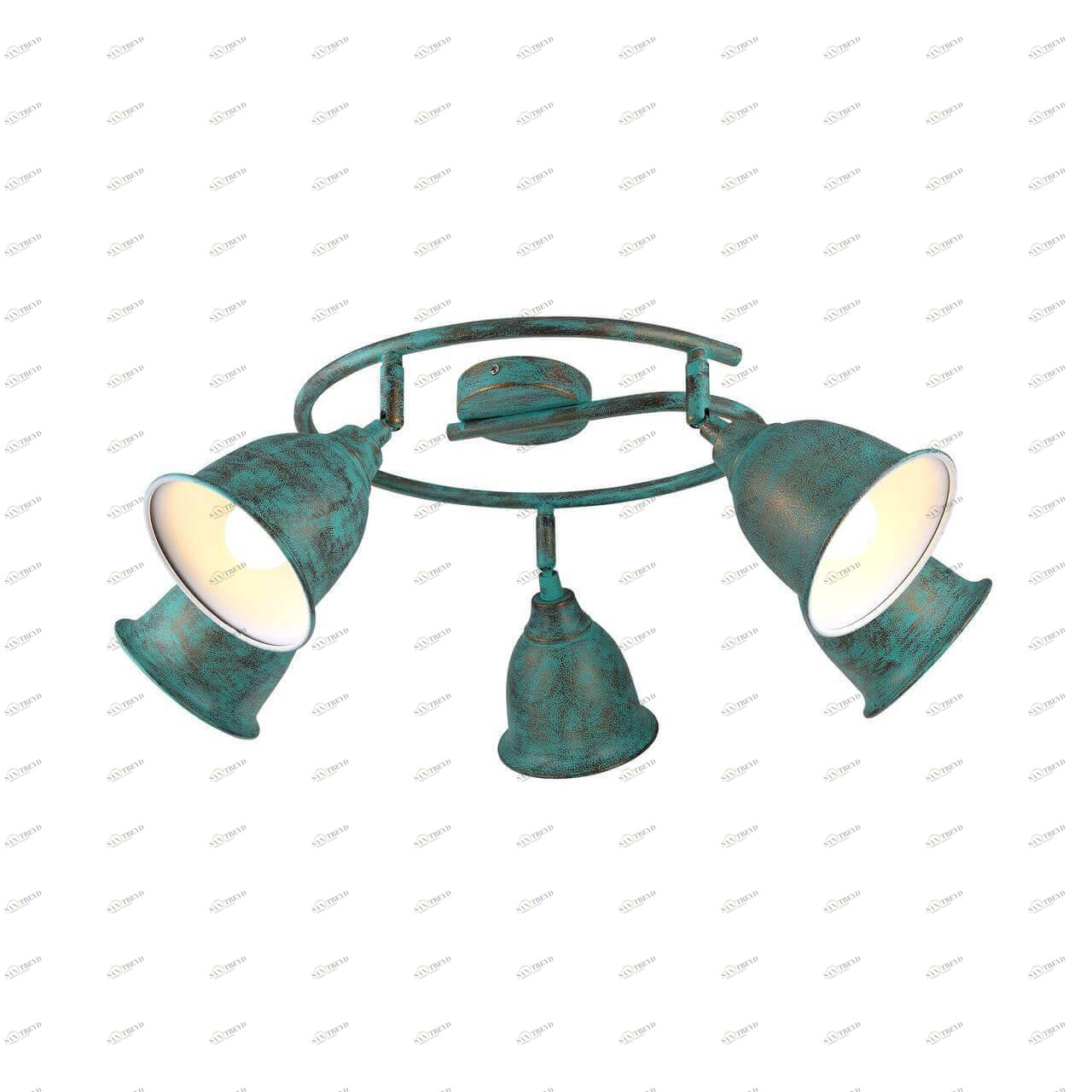 Спот потолочный голубой с 5 плафонами Arte Lamp Campana A9557PL-5BG ARTE LAMP CAMPANA BG 00-3924224 Голубой 