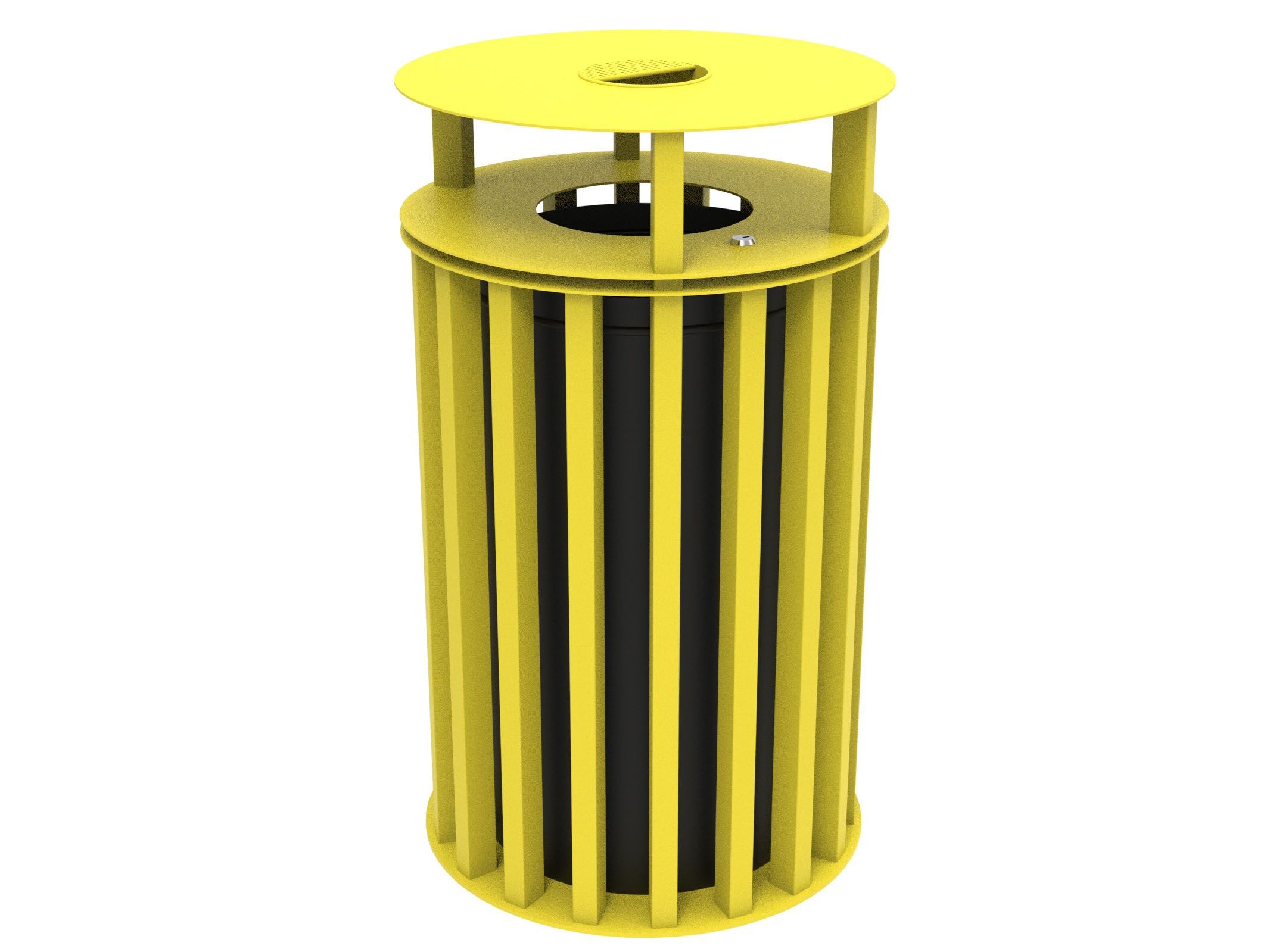 Оцинкованная стальная корзина для мусора с пепельницей Lazzari Динамо ARCH-00058102 - Вид №1