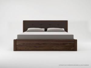 443_871 Двуспальная кровать с тканевым изголовьем Karpenter Circa17