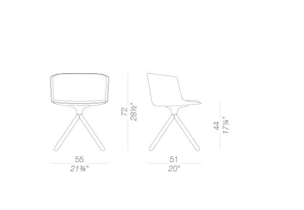 Тканевый мягкий поворотный стул Lapalma ARCH-00025008 - Вид №5