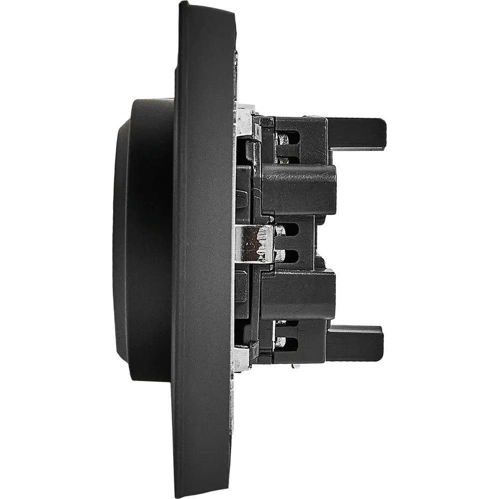 Двойная розетка IEK Brite графит с защитными шторками 87761599 STLM-1495886 - Вид №2