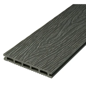 Террасная доска ДПК Прима Groentec цвет Серый 3000x150x18 мм Вельвет 0.45 м²