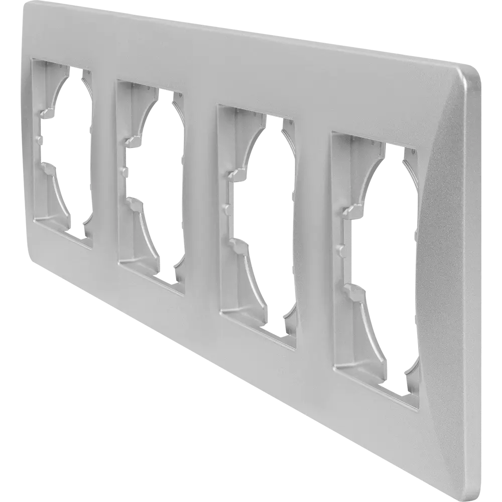 Рамка GUSI Electric Ugra для розеток и выключателей на 5 постов, серебристая 83865113 STLM-0045257 - Вид №2