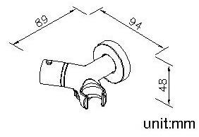 JUSTIME Угловой смеситель с держателем для душа Yes 6875-yc-80cp - Вид №1