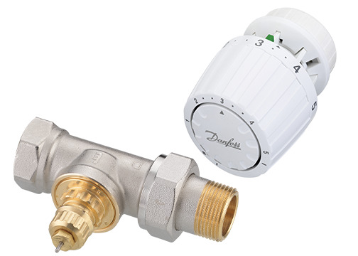 Danfoss Комплект RTR-G/RTR 7090 для однотрубной системы отопления RTR-G Ду15уг и RTR7090 комп-т терморег-р 013G2183  - Вид №3