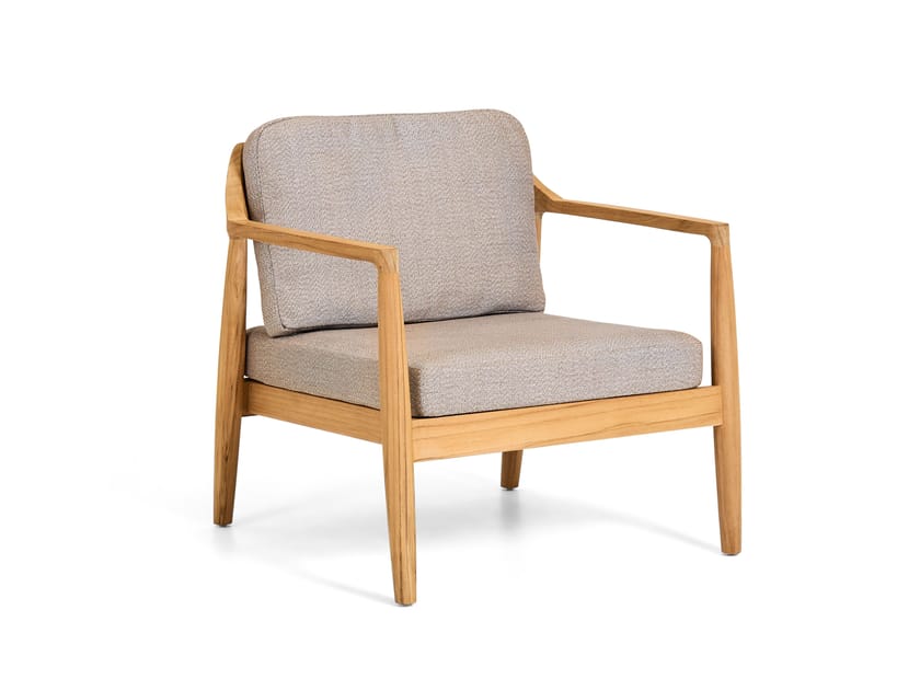 Садовое кресло из тикового дерева с подлокотниками Jati Kebon Tofino Teak ARCH-00067885