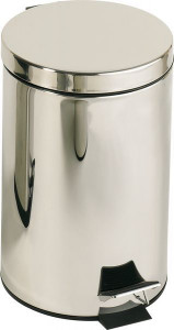 AL72005/CR Sanibano, круглый контейнер для мусора, 5 литров, цвет хром