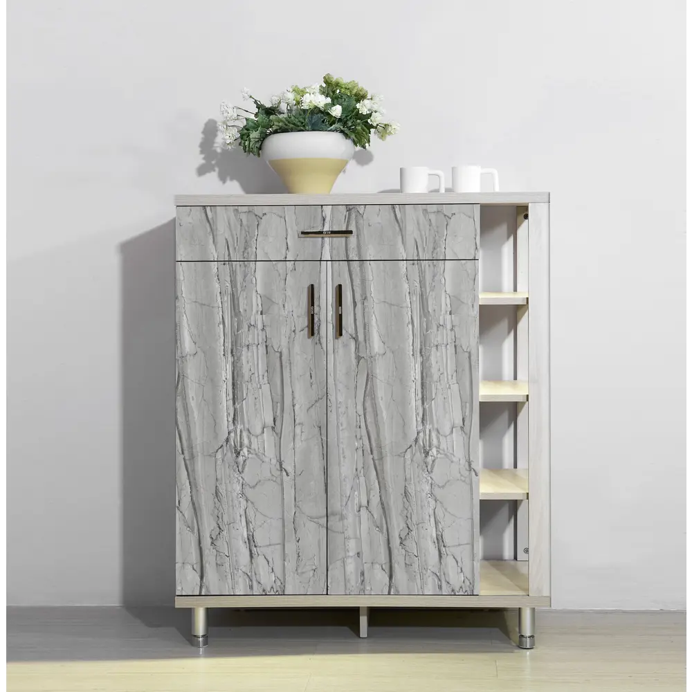 Пленка самоклеящаяся Мрамор 90x8 м цвет светло-серый 100 мкр INSPIRE STLM-2002669 - Вид №1