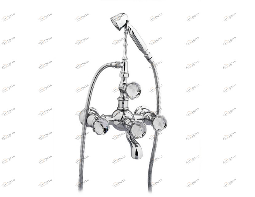 035216.000.50 Душевой набор для ванны с кристаллами сваровски Яркий хром Mestre Artica