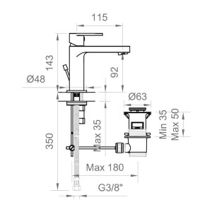 Смеситель для раковины с раковиной