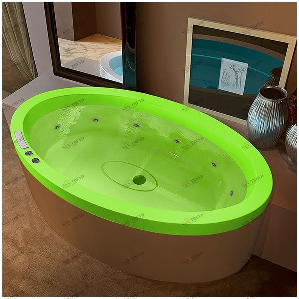 Ванна GRUPPO TREESSE Eos 190 STX-V849B-S салатовая с гидромассажем овальная STXV849BS