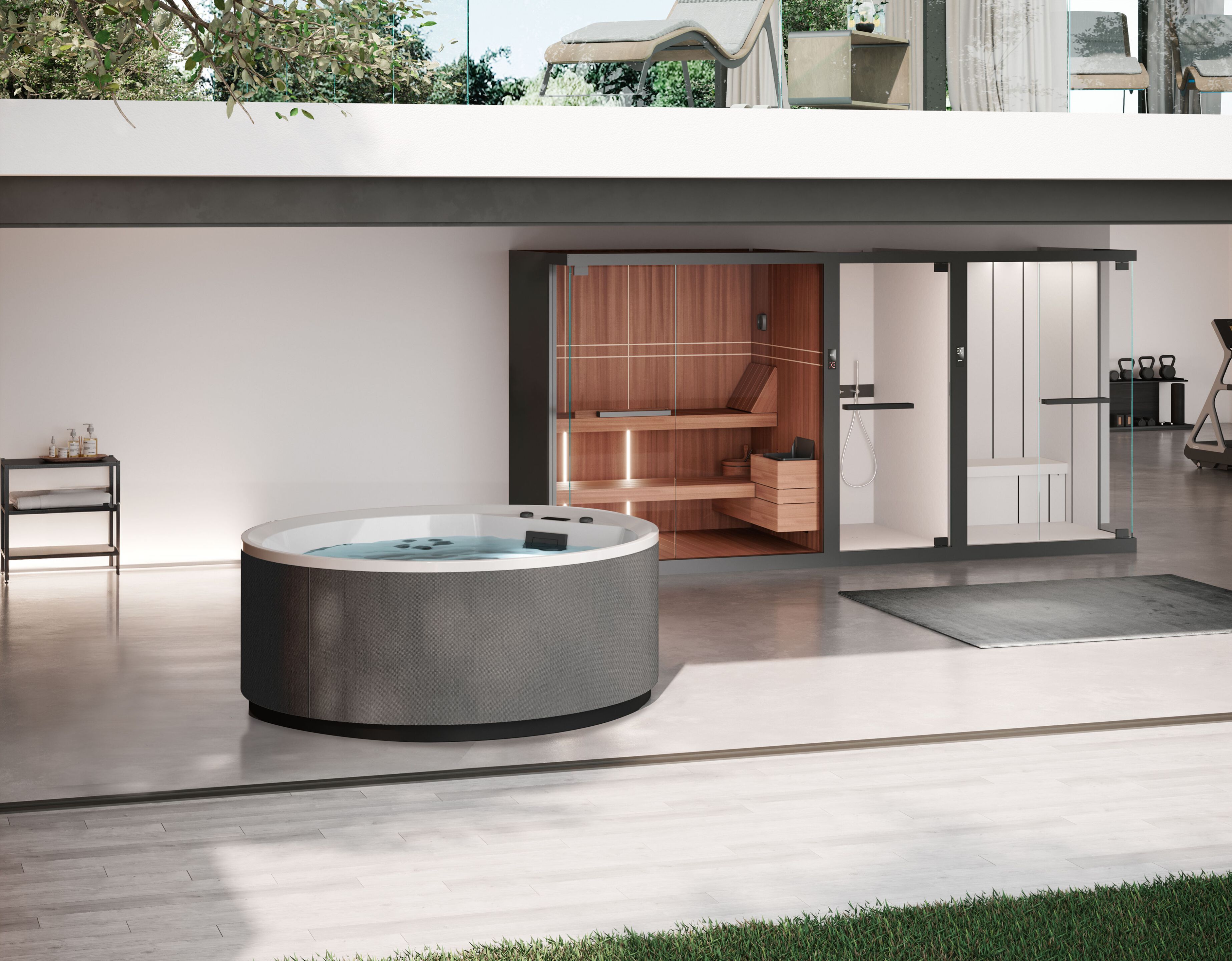 Открытый мини-бассейн с гидромассажем Novellini ARCH-00114472 - Вид №1