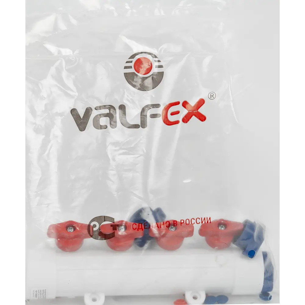 Коллектор универсальный Valfex на 4 выхода 32x20 мм с кранами 83742567 STLM-2091532  - Вид №4