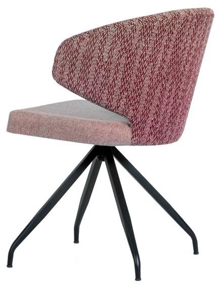 Anesis Вращающийся стул на козелке из ткани с подлокотниками  C28  - Вид №1