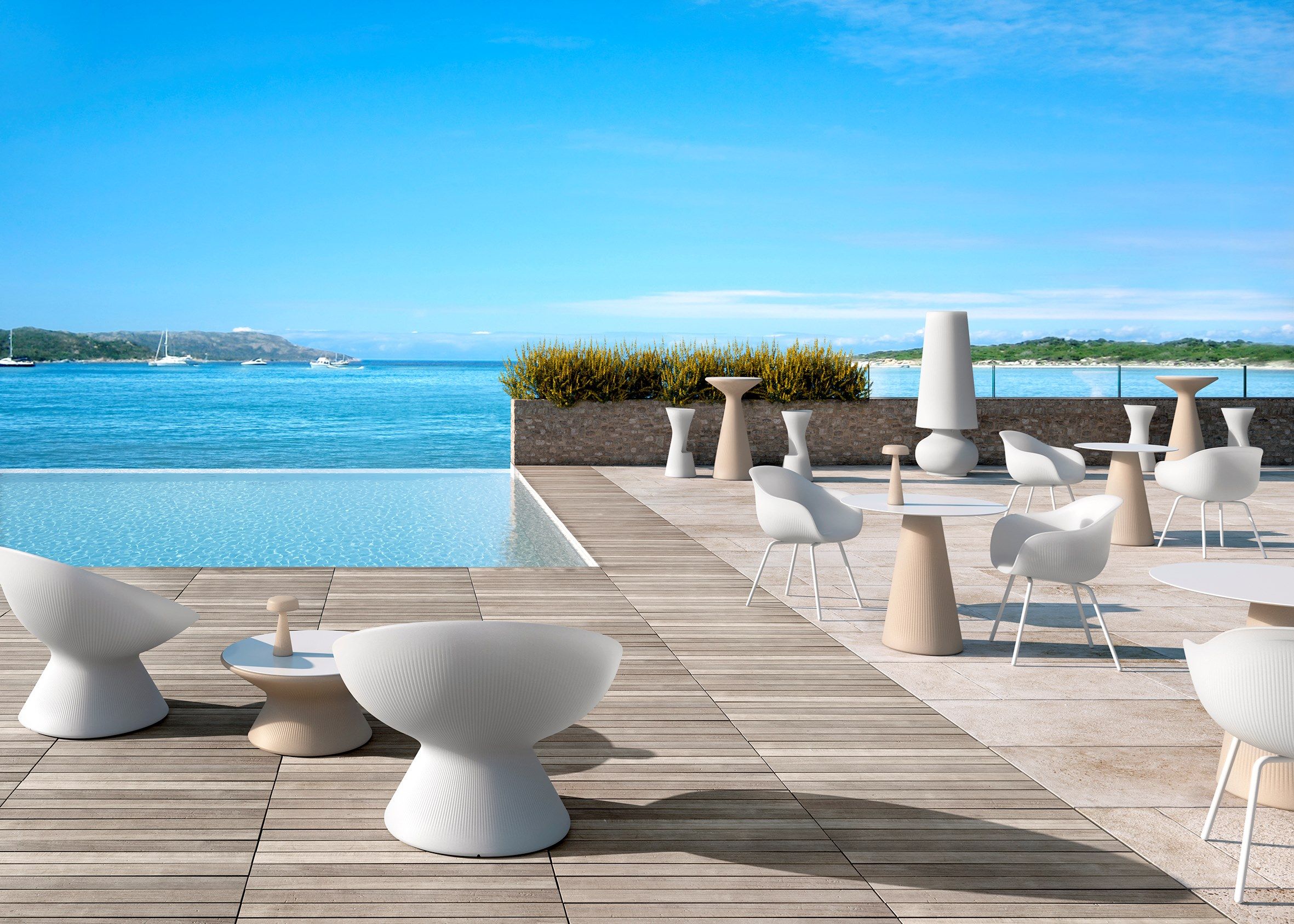 Полиэтиленовый садовый стул с подлокотниками PLUST Fade ARCH-00082663 - Вид №9