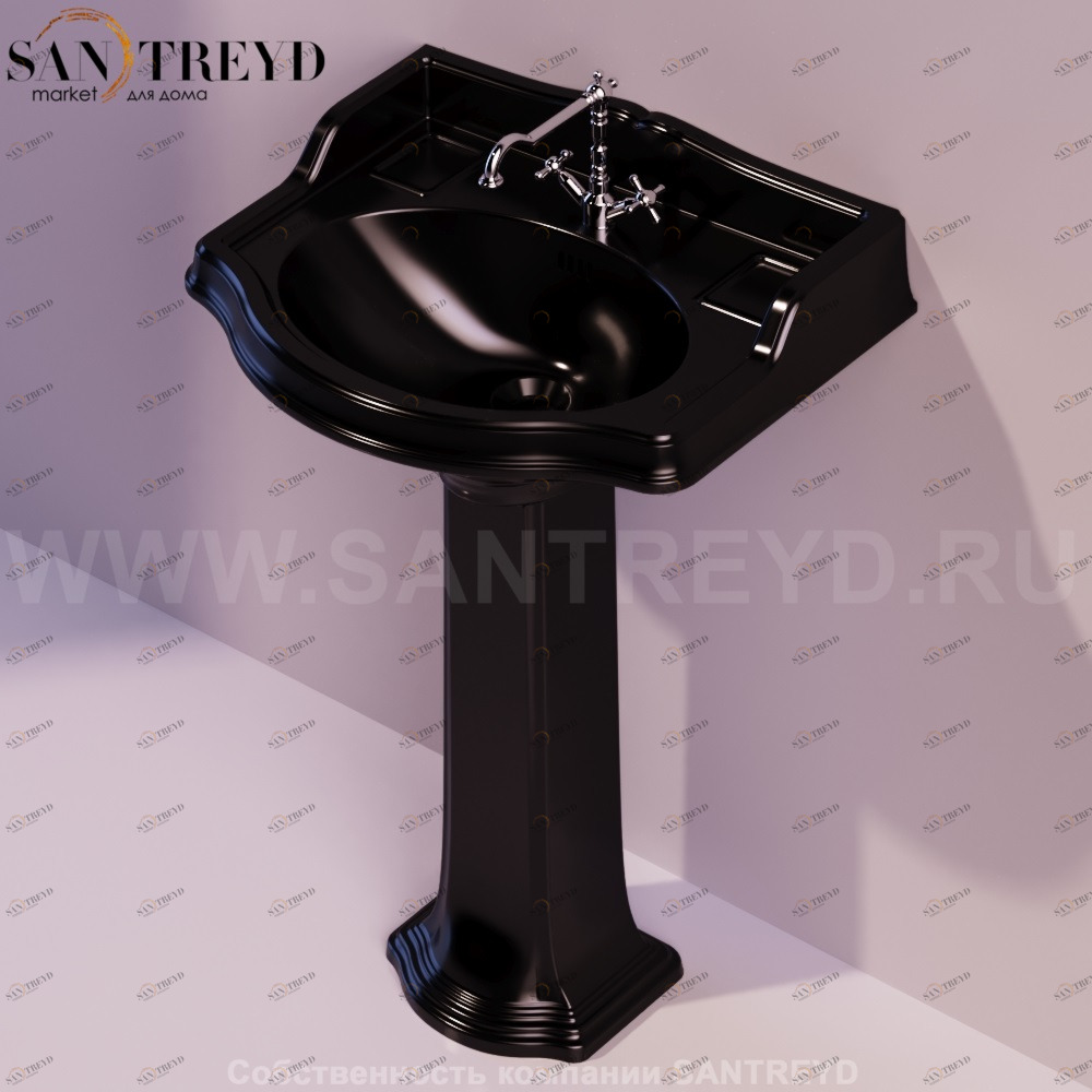 AR815NERO Пьедестал для раковины прямоугольная Simas Arcade