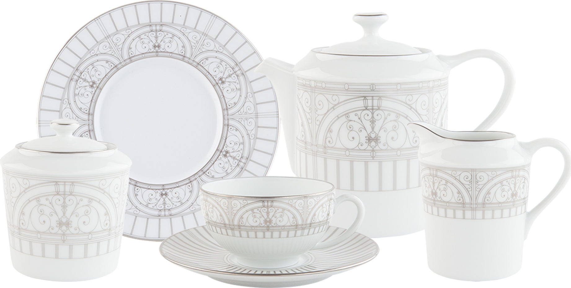 10668597 Haviland Сервиз чайный Haviland "Бель Эпок" на 6 персон 21 предмет Фарфор, Керамика 