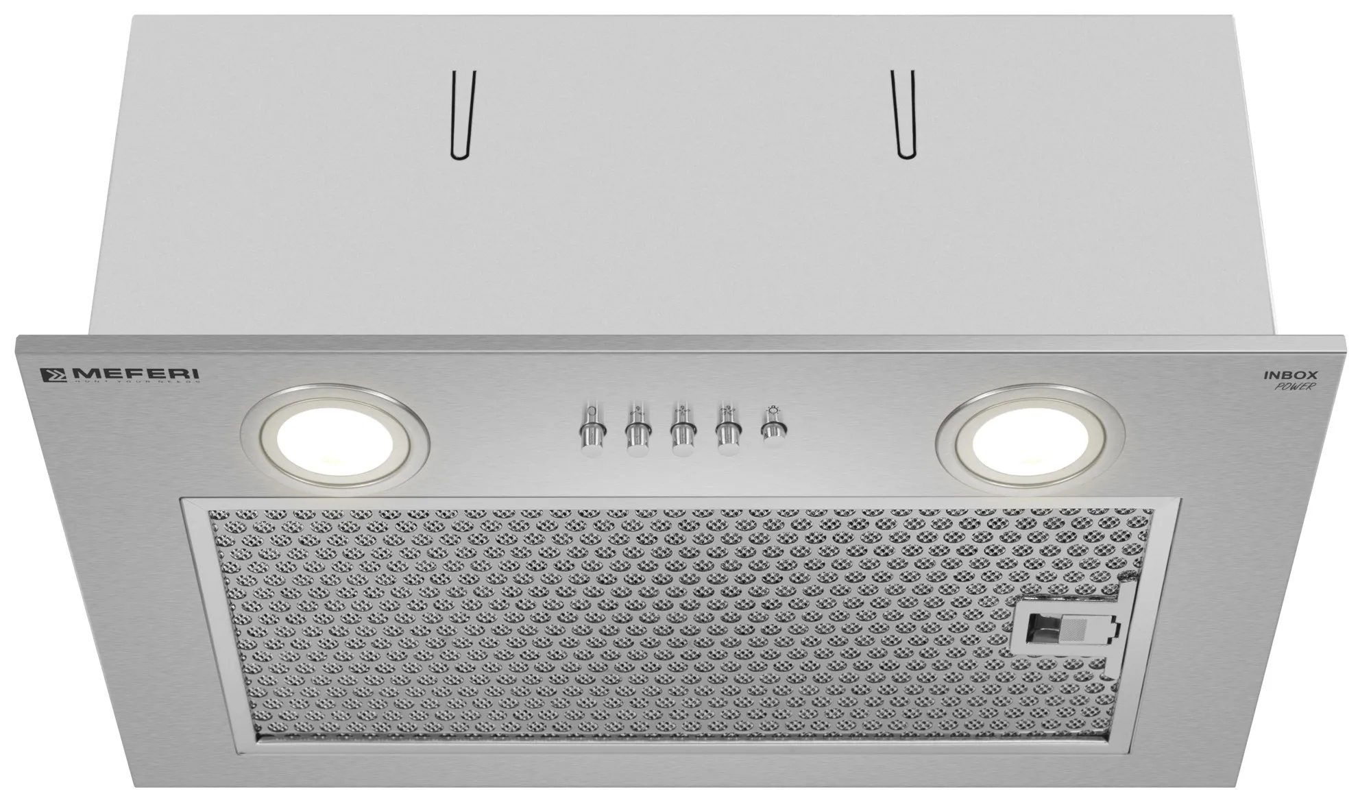 9168717 Вытяжка полновстраиваемая Meferi INBOX45IX POWER серый STDN-0020184 - Вид №1
