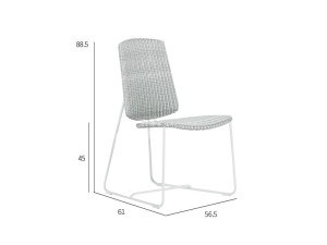 Стул из синтетического волокна со стальной конструкцией