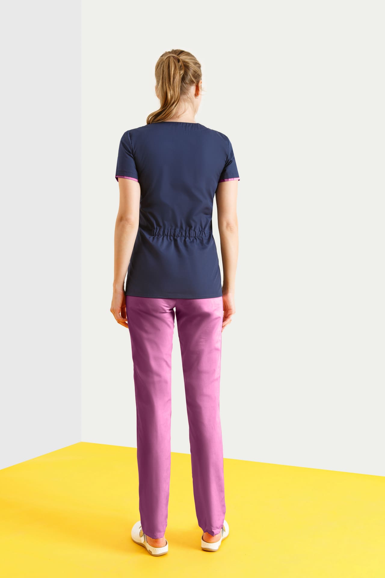 4958853 Костюм Сакура темно-синий с розовым  Медицинская одежда  размер 48 Спецодежда  - Вид №7