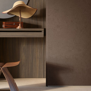 Встроенный шкаф с книжными дверцами