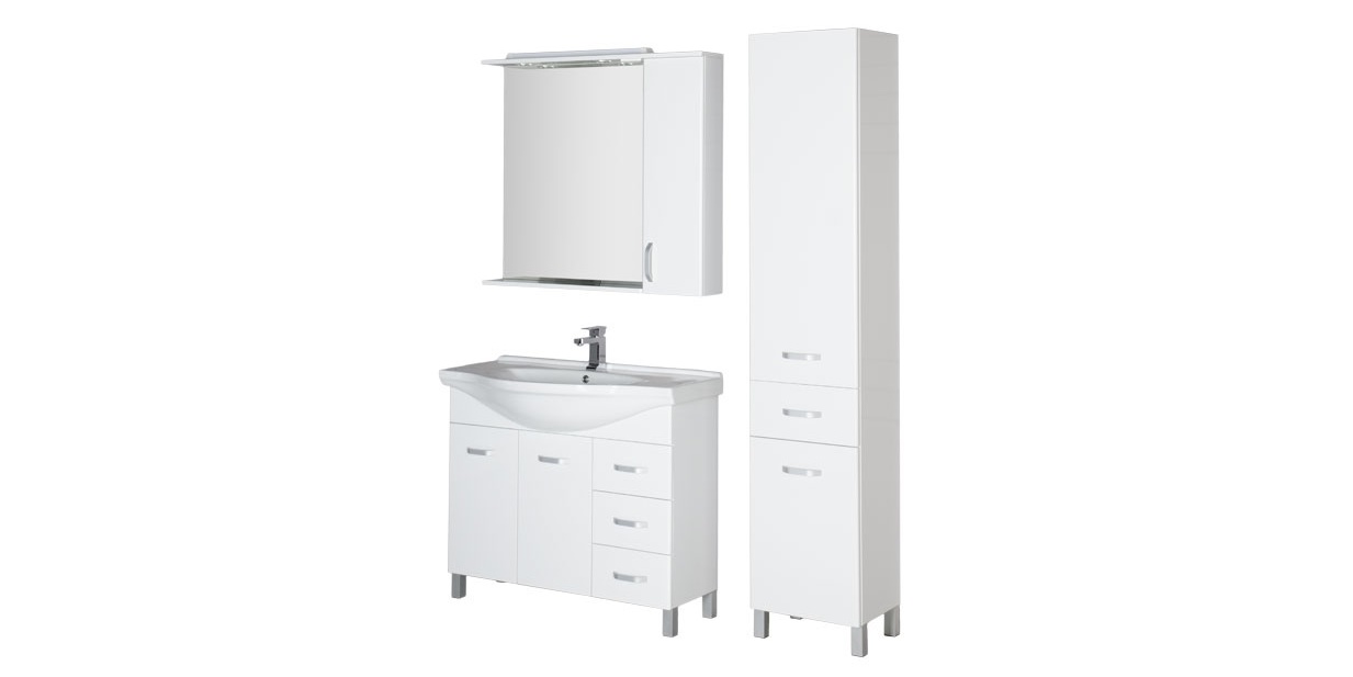 Комплект мебели Aquanet Глория 100 белый ВИКТОРИЯ 00179492 - Вид №1