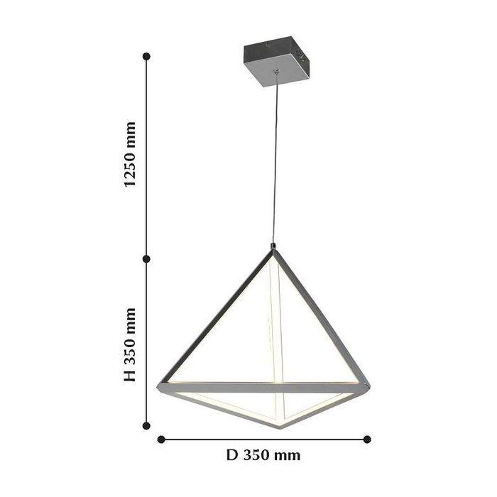 Подвесной светодиодный светильник Favourite Pyramidis 2259-1P FAVOURITE PYRAMIDIS 223179 Серебро  - Вид №1