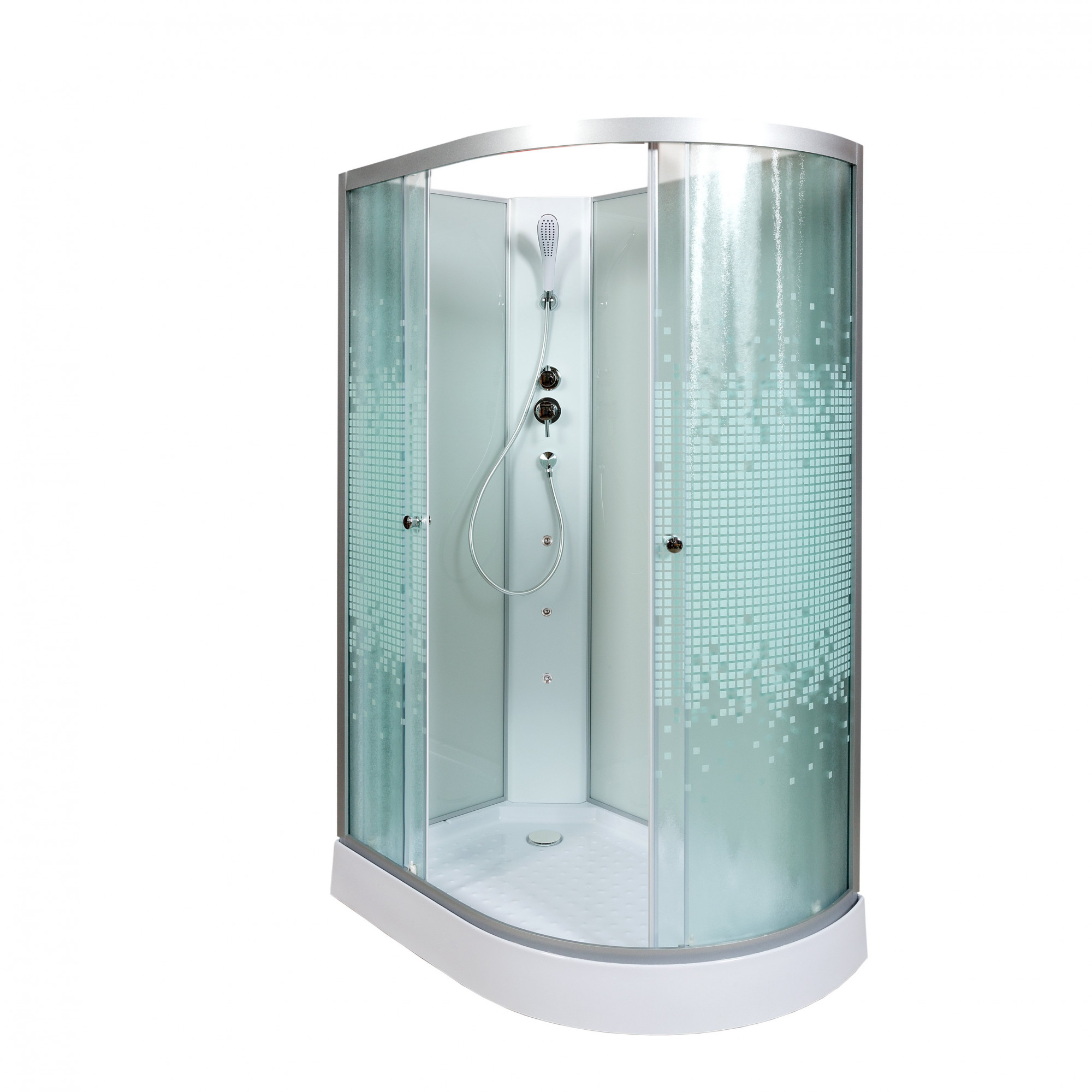 BМ1510 LED с гм. BLACK Душевая кабина DETO Серия ВМ L 902 L N с гидромассажем