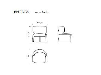 Тканевое кресло CPRN HOMOOD Shapes ARCH-00038797 - Вид №2