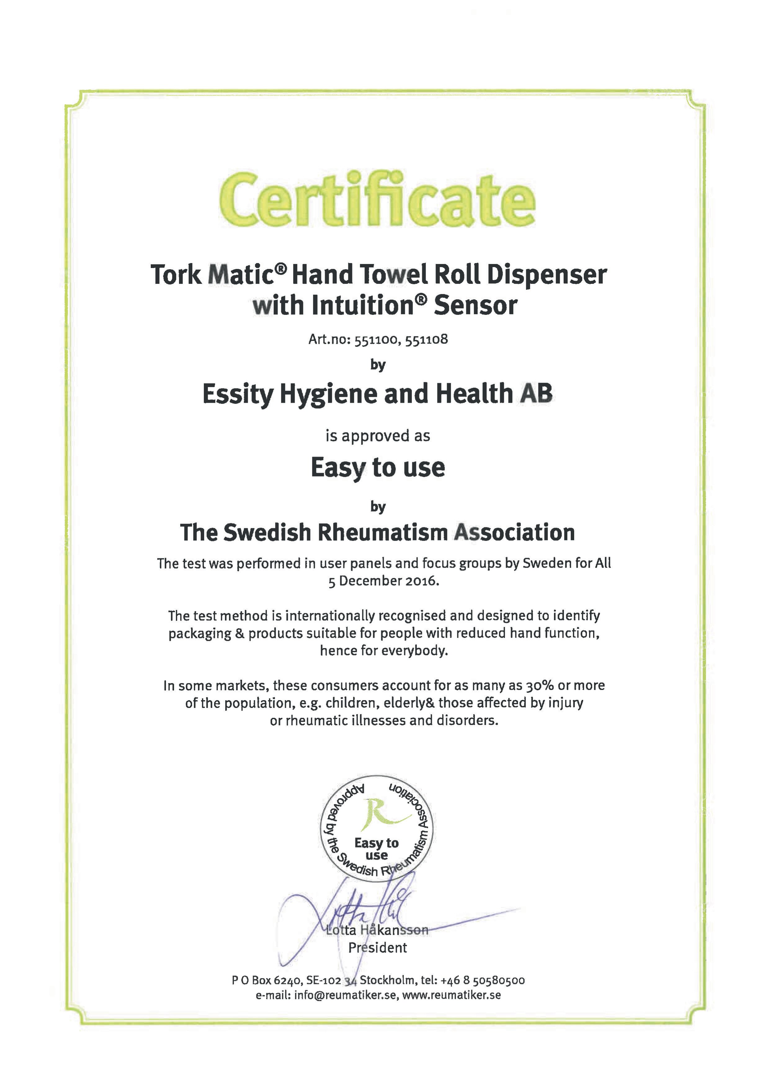 46000159 Электронный диспенсер для полотенец Matic® в рулонах с датчиком intuition™ Tork  - Вид №3