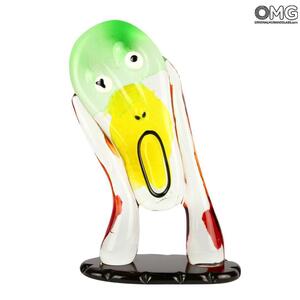 2605 ORIGINALMURANOGLASS Скульптура Крик - по мотивам Мунка - Original Murano Glass OMG 28 см