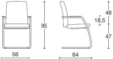 Diemme Стул консольный из ткани с подлокотниками Social sun-id-1443037 - Вид №7