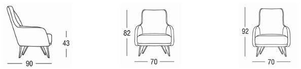 Marac Кресло из ткани с подлокотниками sun-id-1348669 - Вид №4