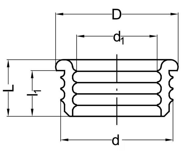 SANIT 680505 Резиновый ниппель, PE дренажный, для Siphonanschlussmuffe и угла  - Вид №1