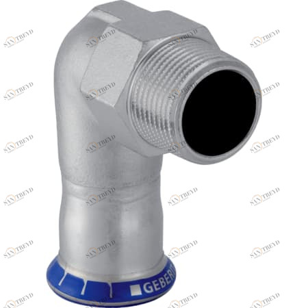 GEBERIT 33835 Переходной угольник Geberit Mapress из нержавеющей стали 90°, с наружной резьбой 