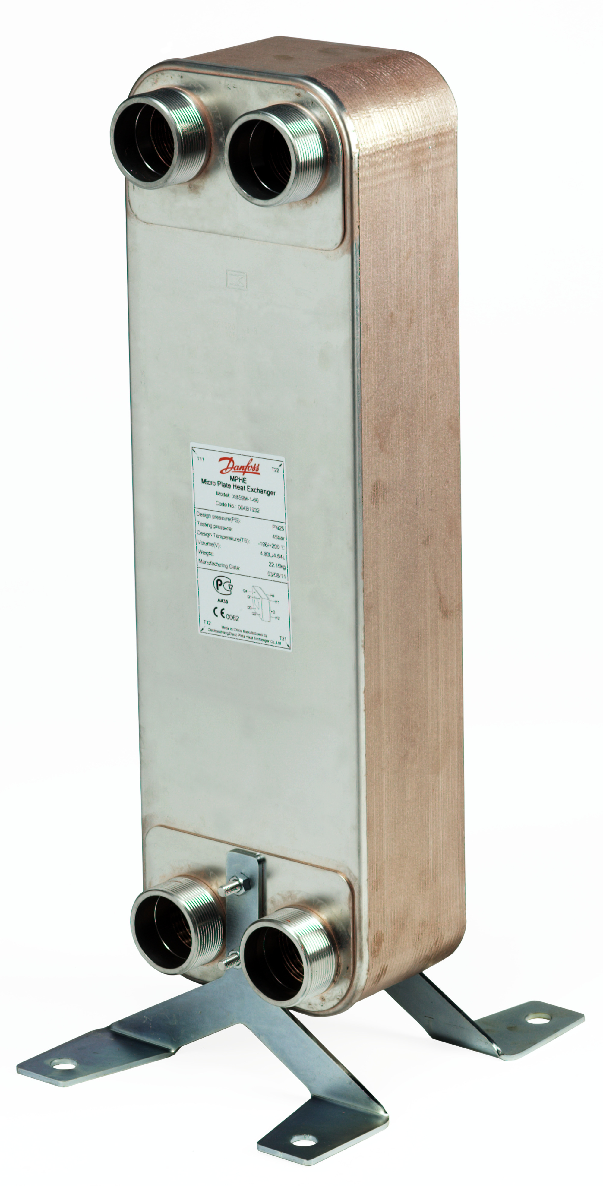 Danfoss Паяный пластинчатый теплообменник серии XB59M XB 59M-1-180 Паяный ТО 004B1942  - Вид №17