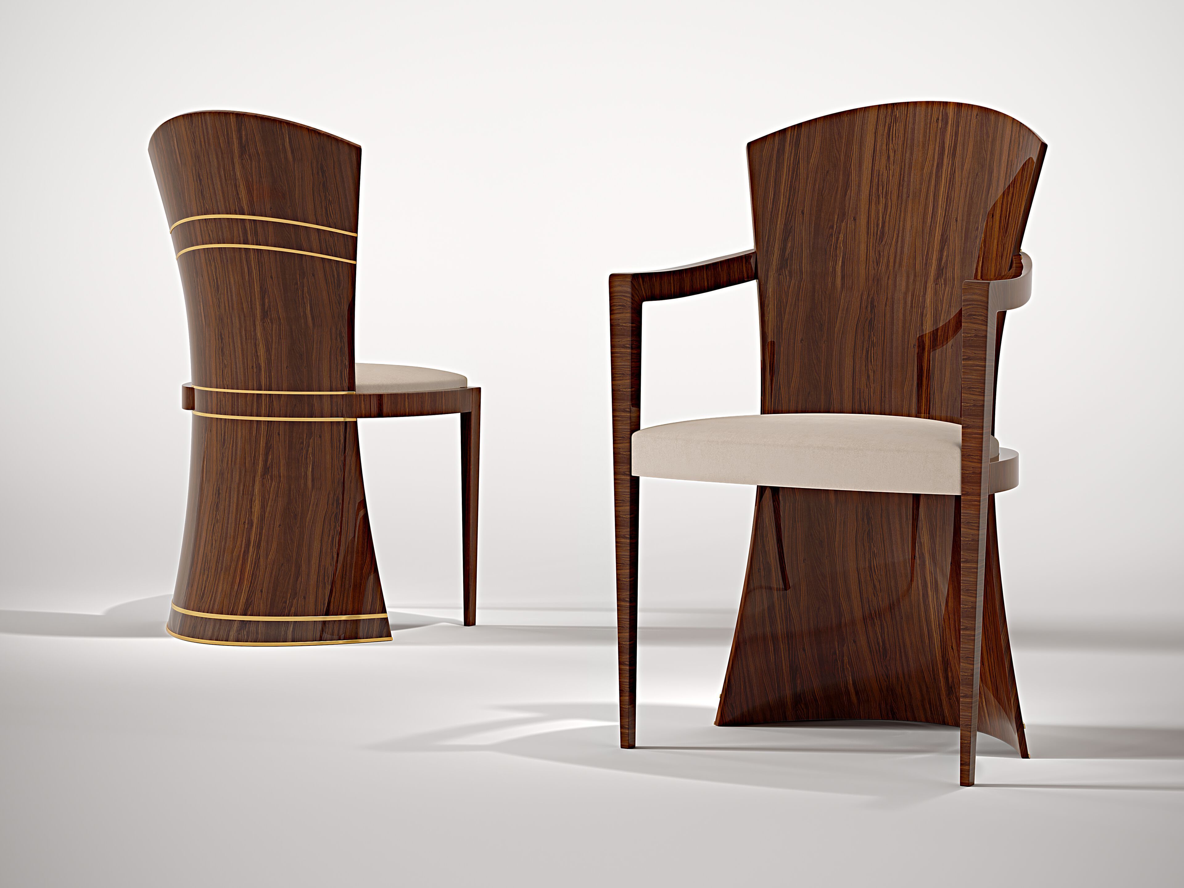 Деревянный стул с подлокотниками и без них Roman & Co ELARA ARCH-00139863 - Вид №1