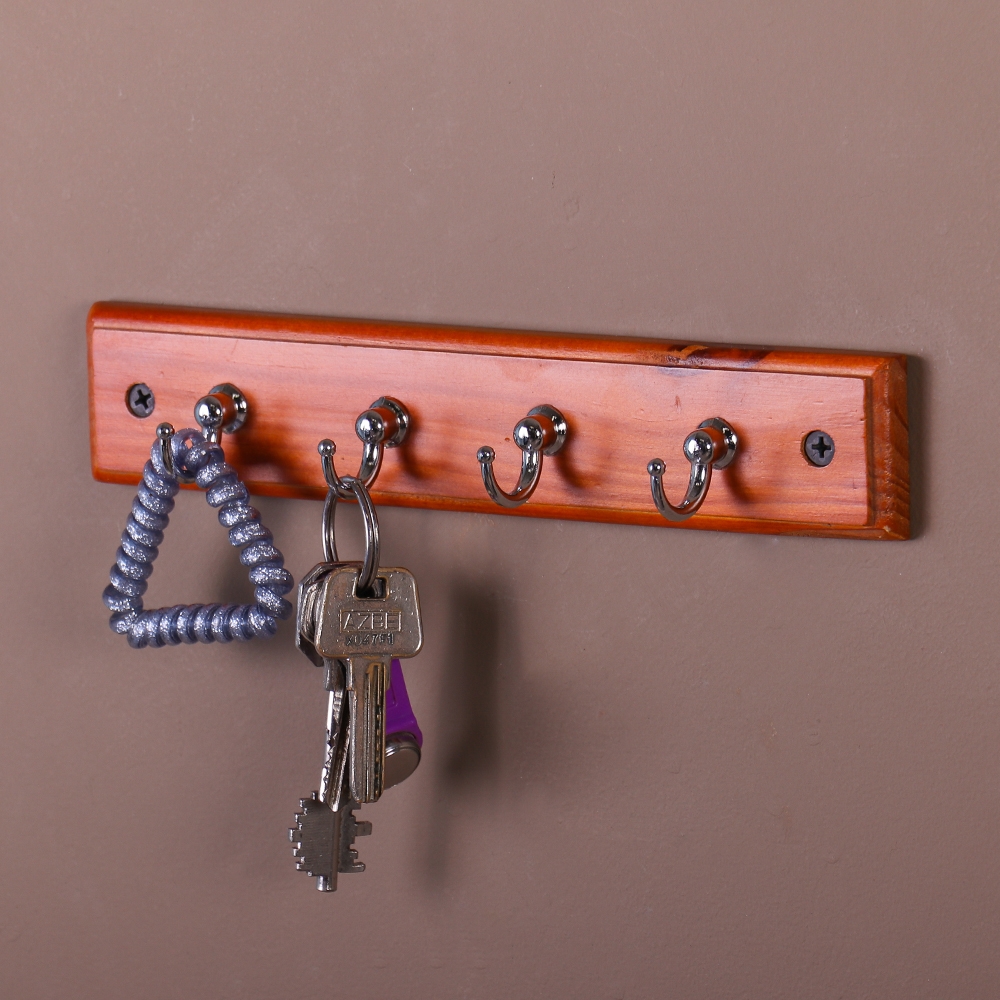 Вешалка-ключница , 220x40x30 мм, темная сосна LJPS0014 Public Steel Россия  - Вид №2