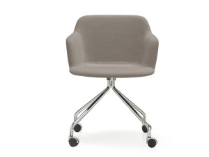 Вращающееся кресло на колесиках с подлокотниками