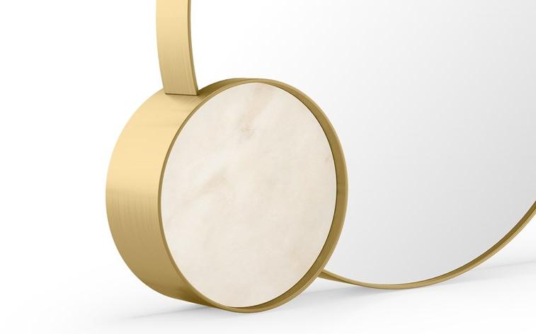 FRATO Круглое зеркало из латуни с рамкой  Fac050024aaa  - Вид №2