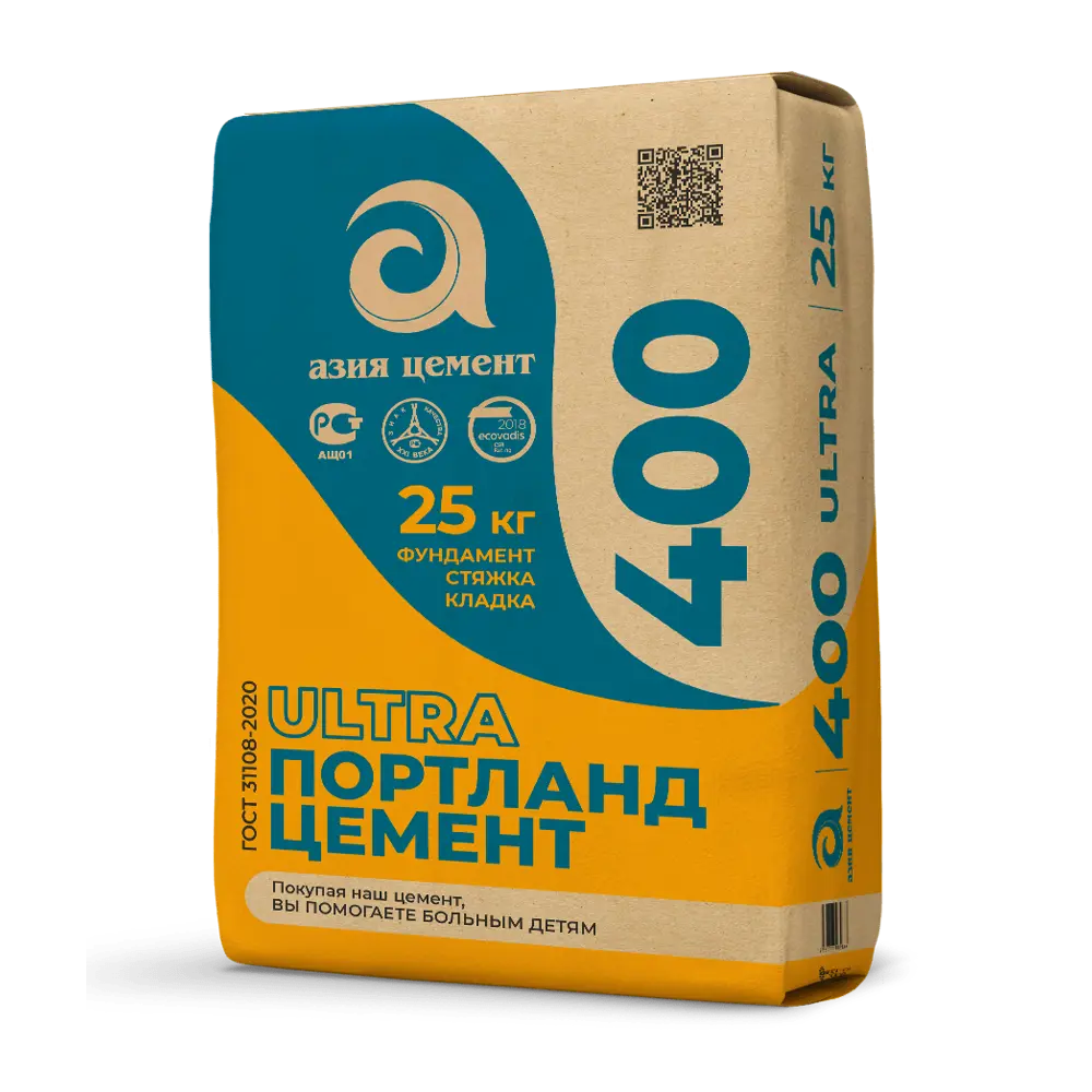 Цемент Азия Цемент M400 ЦЕМ II А-П 32.5 Н 25 кг STLM-2044365
