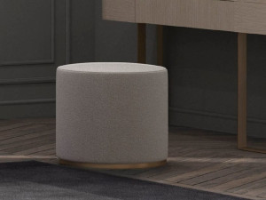 Круглый пуф из ткани