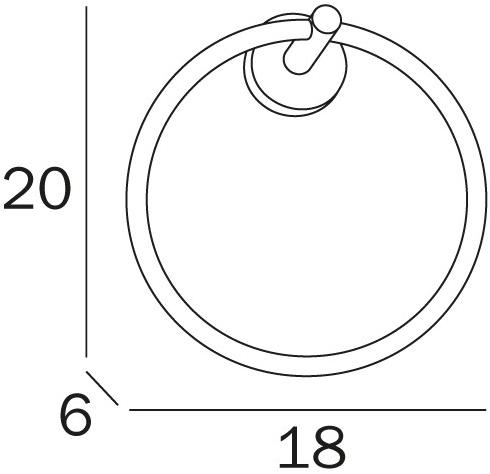 INDA® Кольцо для полотенца из хромированной латуни Forum A36160 - Вид №1