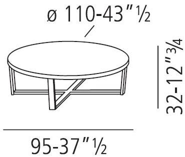 Vibieffe Круглый деревянный журнальный столик 9500 9500053  - Вид №5