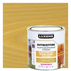 Антисептик алкидный Luxens полуматовый сосна 0.75 л для защиты древесины 89348781
