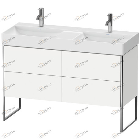 XS445601818 Тумбочка напольная XSquare #XS4456 1184 x 460 мм Белый матовый, декор Duravit