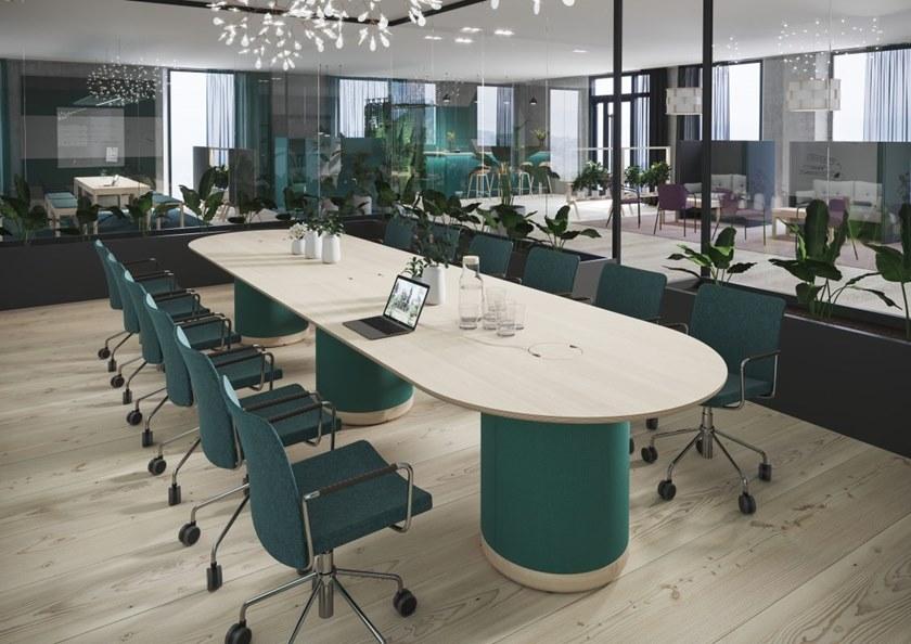 Glimakra of Sweden Звукопоглощающий овальный стол для совещаний с кабельной разводкой Woofer sun-id-1452142 - Вид №2