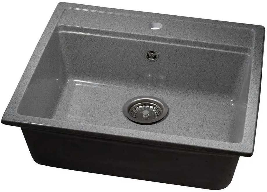 90507775 Мойка под столешницу Grantop Geos 56 56x50x18 см мрамор цвет графит STLM-0881128