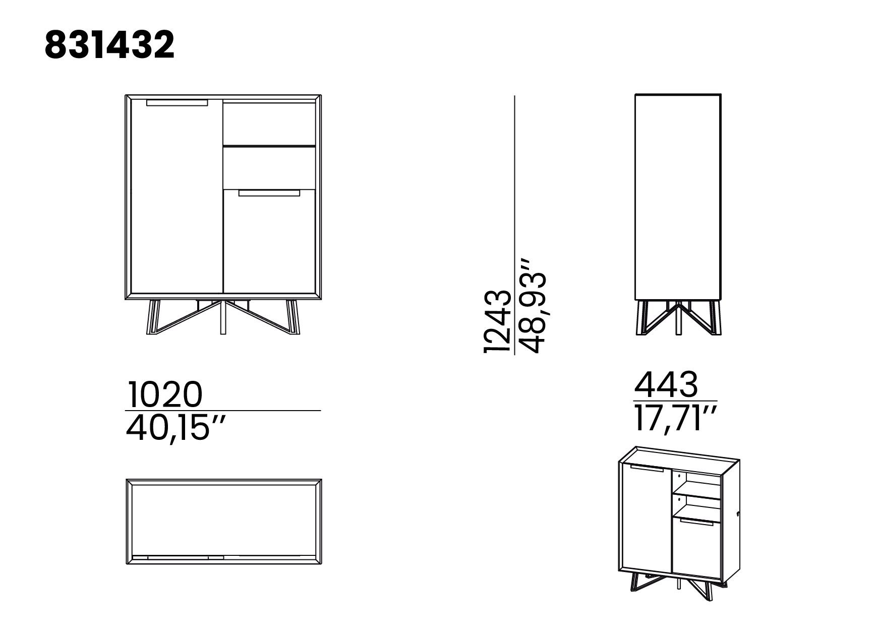 Шкаф с распашными дверцами animovel Тайга ARCH-00046531 - Вид №3